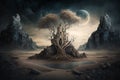 Blasphemous Dream Landscape Royalty Free Stock Photo