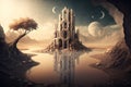 Blasphemous Dream Landscape Royalty Free Stock Photo