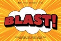 Blast editable text effect emboss comic style Royalty Free Stock Photo