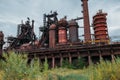 Blast furnace equipment of the metallurgical plant Royalty Free Stock Photo