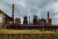 Blast furnace equipment of the metallurgical plant Royalty Free Stock Photo