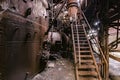 Blast furnace equipment of the metallurgical plant Royalty Free Stock Photo