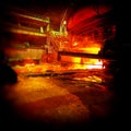 Blast furnace production, metallurgy Royalty Free Stock Photo