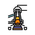 blast furnace steel production color icon vector illustration