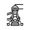 blast furnace steel production line icon vector illustration