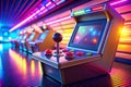 Blast from the Past Experience the Nostalgia of 80s Arcade Gaming with This PixelPerfect Retro Game Machine Royalty Free Stock Photo