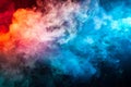 A blast of smoke evaporating in the colors of the rainbow: red, orange, yellow, green, cyan, magenta Royalty Free Stock Photo