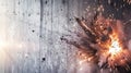 Blasted Canvas, Exploding Wall Creates Space for Versatile Backgrounds. Generative Ai