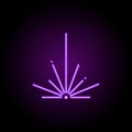 Blaster icon. Elements of Laser in neon style icons. Simple icon for websites, web design, mobile app, info graphics Royalty Free Stock Photo