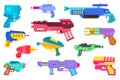 Blaster gun icon set isolated on white background