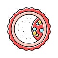 blastocyst fertilization color icon vector illustration