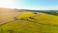 Blatna irrigation canal at Ryzovna from above Royalty Free Stock Photo