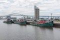 Blatnik Bridge with Harbor patrol boats