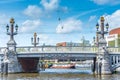 Blauwbrug Blue Bridge in Amsterdam, Netherlands.