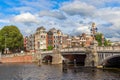 Blauwbrug bridge in Amsterdam. Royalty Free Stock Photo