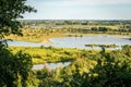 Blauwe Kamer nature reserve nearby the city of Rhenen, as seen from the Grebbeberg observation deck Royalty Free Stock Photo