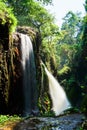 Blawan Waterfall Around Kawa Ijen Crater, Beautiful Waterfall hidden in the tropical jungle,East Java, Indonesia.
