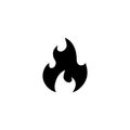 Blaze Fire, Burn Flame, Bonfire, Campfire. Flat Vector Icon illustration. Simple black symbol on white background. Blaze Fire, Royalty Free Stock Photo