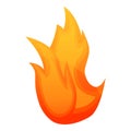 Blaze fire flame icon, cartoon style