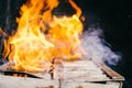 Blaze fire from flame. Royalty Free Stock Photo