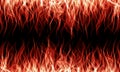 Blaze fire flame texture background isolated on black background.