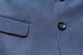 Blazer Closeup Texture Detail Textile Blue Tuxedo Suit Professional Handsome Men Fashion Button Handkerchief Lapel Material Jacket