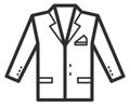 Blazer line icon. Male apparel. Classic clothes