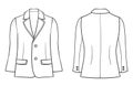 blazer, shown from both front and back views Royalty Free Stock Photo