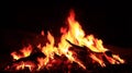 blazing bonfires burning in the darkness of the night,