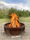 Large Backyard Campfire Royalty Free Stock Photo