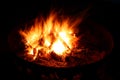 Blazing Campfire Royalty Free Stock Photo