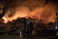 Blazing fire barn Royalty Free Stock Photo