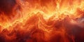 Seamless fire pattern, a close up view of a fire texture, showcasing the vibrant hues of red, orange, and yellow and captures the