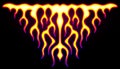 Blazing fire decals for the hood of the car. Hot Rod Racing Flames. Vinyl ready tribal flames.