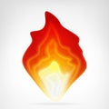 Blazing fire flame vector element