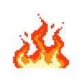 Blazing flames of pixel fire Royalty Free Stock Photo