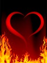 Blazing heart Royalty Free Stock Photo