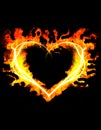 Blazing heart Royalty Free Stock Photo