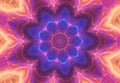 Blazing hot fractal flower Royalty Free Stock Photo