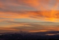 Sunset over the Gallatin Mountains in Montana Royalty Free Stock Photo