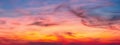 Blazing sky sunset panorama Royalty Free Stock Photo