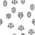 Blazon Shield Shapes Vector Seamless Pattern