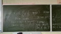 a written by chalk blackboard Royalty Free Stock Photo