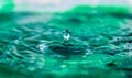 Blue Green Water Drop Royalty Free Stock Photo
