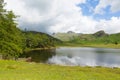 Blea Tarn Lake District Cumbria England UK between Great Langdale and Little Langdale Royalty Free Stock Photo