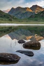 Blea Tarn Summer Reflections. Royalty Free Stock Photo