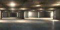 Bleak and abandoned basement with a dark atmosphere. AI generated