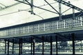 Bleak German railway station structure. Royalty Free Stock Photo