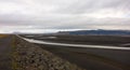 The bleakness of Iceland`s countryside at low tide