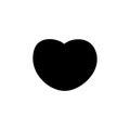 Bleck heart icon, love icon vector illustration